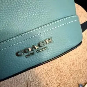 Coach | Bags | Coach Aqua Leather Handbag Backpack With  display picture 2